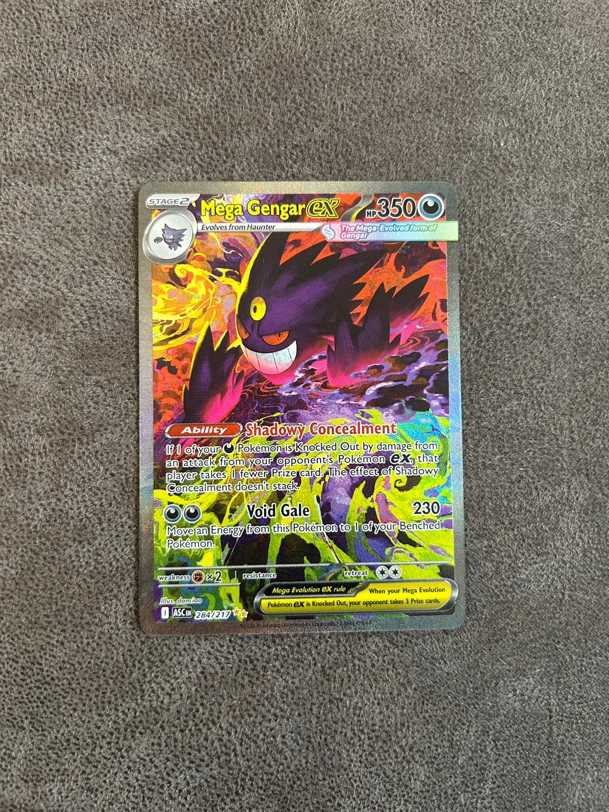 Mega Gengar ex #284 ASC, Hobby & Loisirs créatifs, Enlèvement ou Envoi, Neuf, Cartes en vrac, Foil