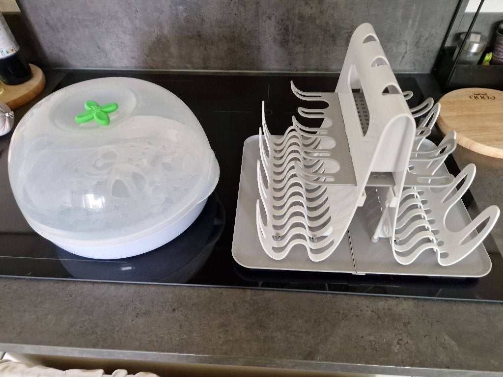 GRATIS Universele sterilisator en afdruiprek babyflesjes, Kinderen en Baby's, Ophalen, Gebruikt, Sterilisator, Overige merken