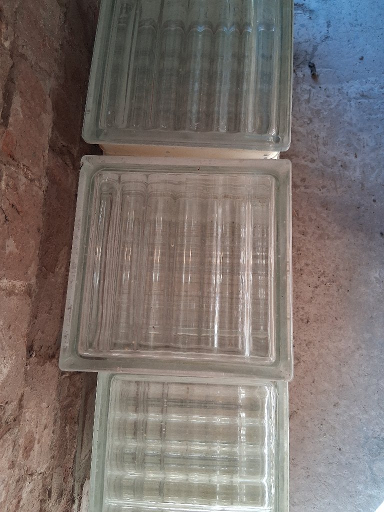 Blocs de verre, briques en verre, Bricolage & Construction, Fenêtre de façade ou Vitre, Enlèvement, Utilisé, Moins de 80 cm
