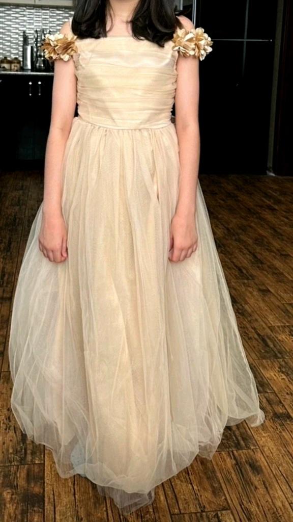Robe de soirée mariage baptême 12 ans avec boléro neuf, Kinderen en Baby's, Kinderkleding | Maat 152, Meisje, Ophalen