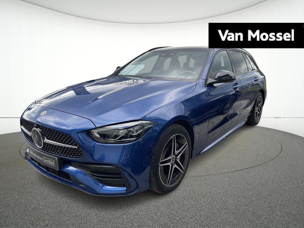 Mercedes-Benz C-Klasse Break C 300 de AMG Line - PANO DAK -, Auto's, Automaat, 4 cilinders, Blauw, Plug-in hybride