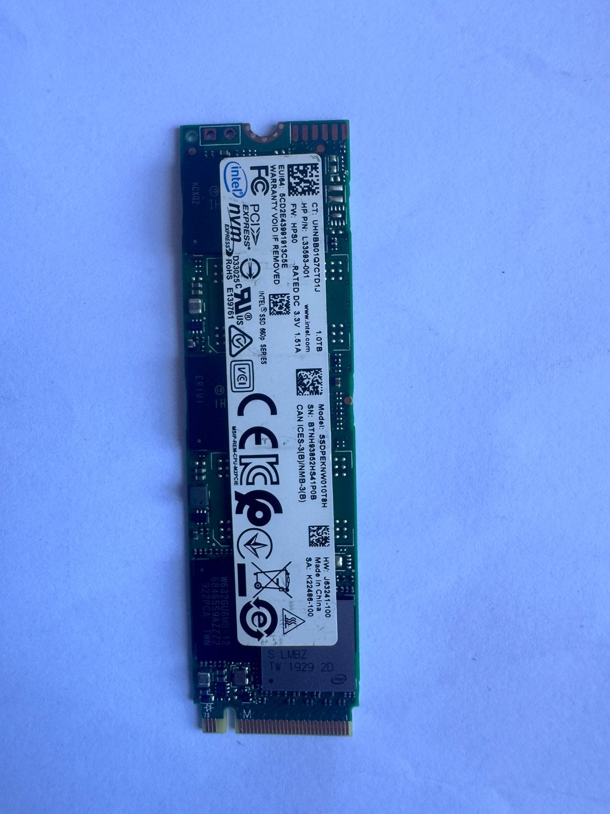 SSD 1TB, Informatique & Logiciels, Disques durs, Enlèvement, Comme neuf, SSD