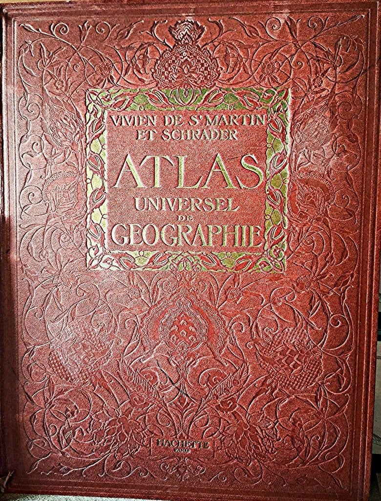 Universele atlas van de geografie 1912 Vivien Saint Martin, Boeken, Gelezen, Hachette, Ophalen of Verzenden, Landkaart