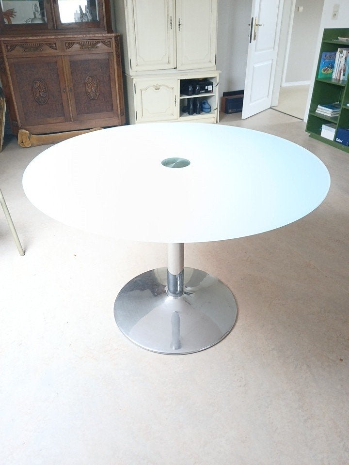 LEUKE RONDE TAFEL GLAZEN BLAD MODEL TULIP, Enlèvement
