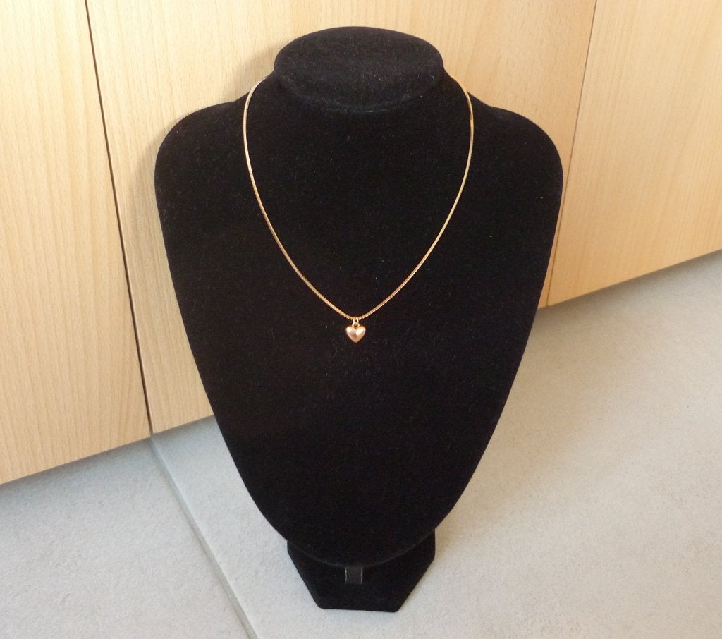 Rozegoudkleurige ketting met hart hanger, Bijoux, Sacs & Beauté, Colliers, Enlèvement ou Envoi