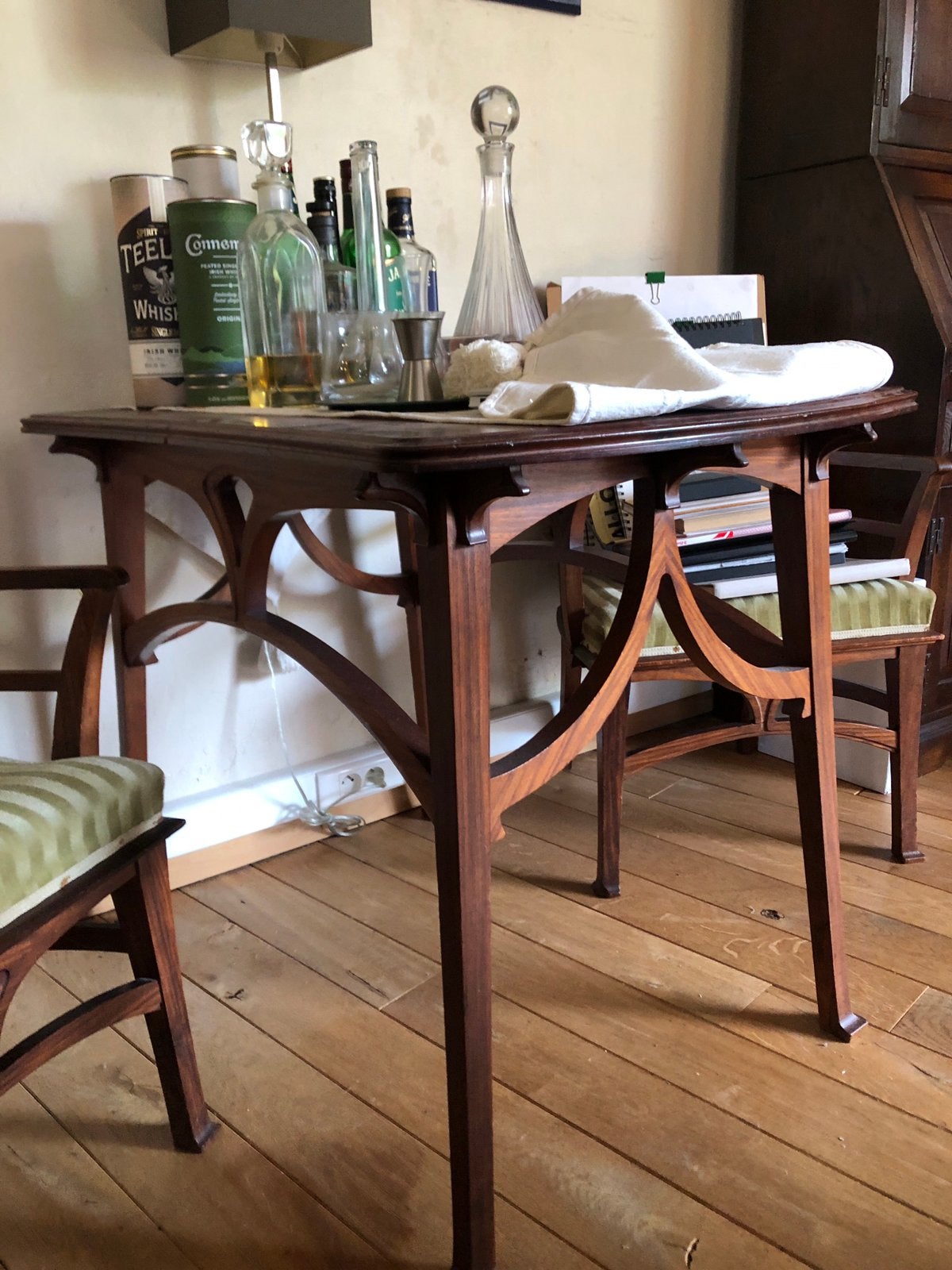 Tafel en stoelen, Ophalen, Gebruikt, Overige houtsoorten