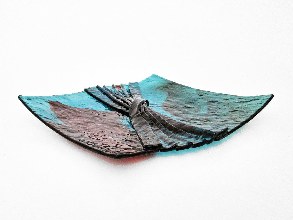 plat en verre art en verre, Antiquités & Art, Enlèvement ou Envoi
