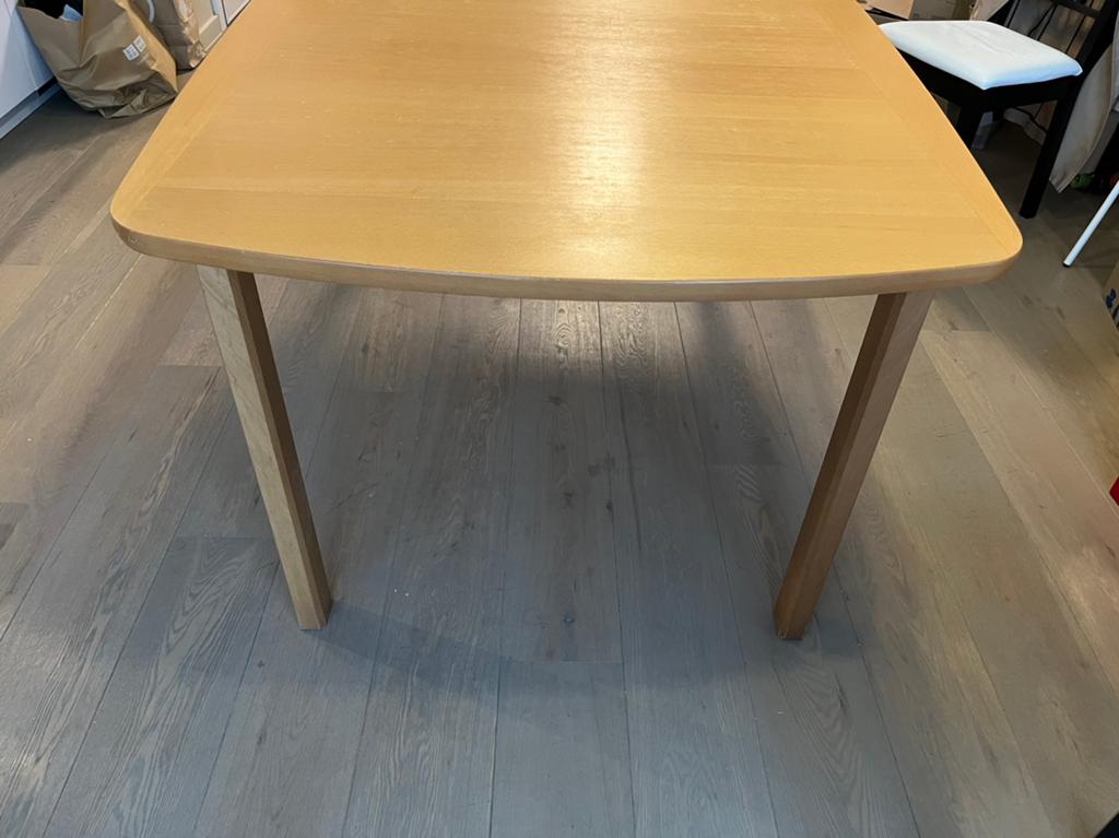 Eettafel uitschuifbaar, Huis en Inrichting, Ophalen, Hout, 100 cm, Beige
