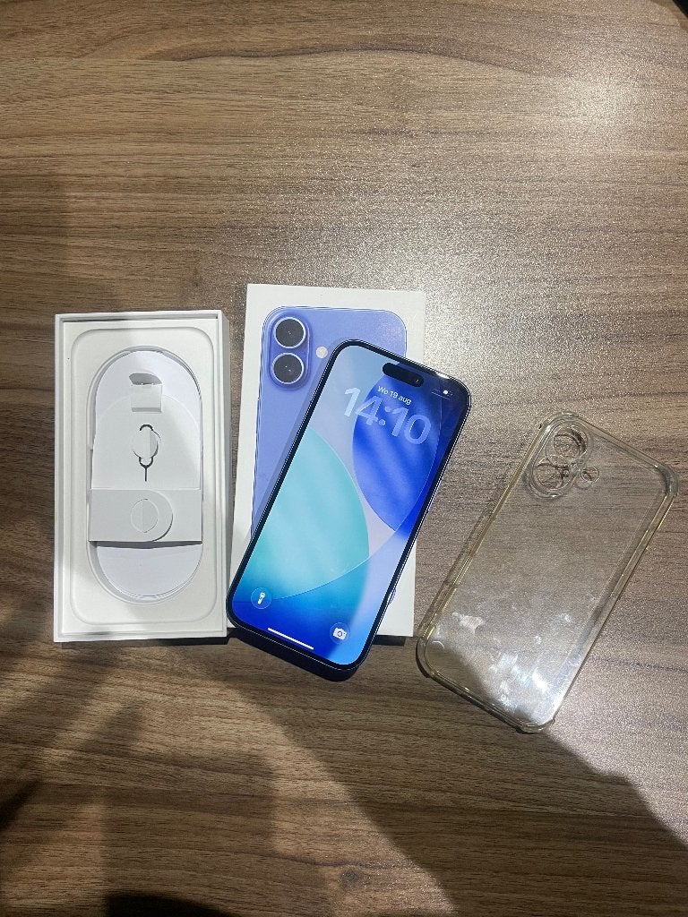 te koop iPhone 16, ultramarine, 128GB, Avec simlock (verrouillage SIM), 128 GB, IPhone 16, Comme neuf