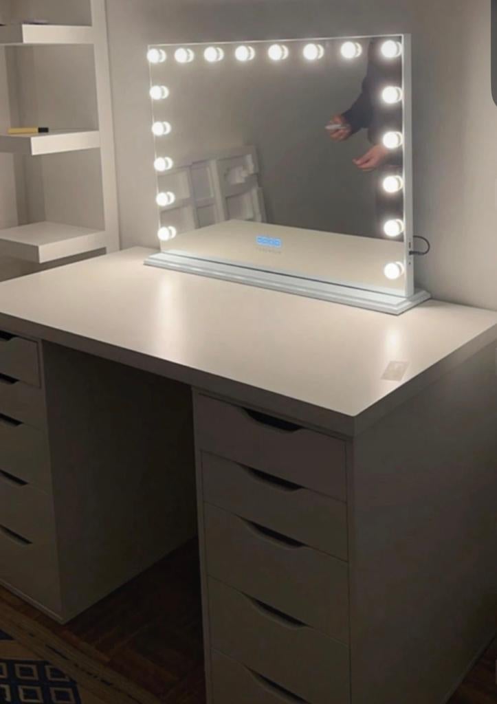 Coiffeuse avec miroir lumineux Bluetooth, Maison & Meubles, Moins de 100 cm, 100 à 150 cm, Enlèvement, Utilisé