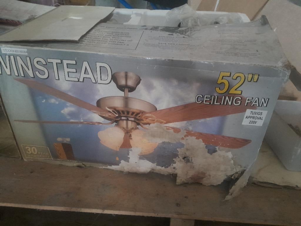 Luster met ventilator, Ophalen