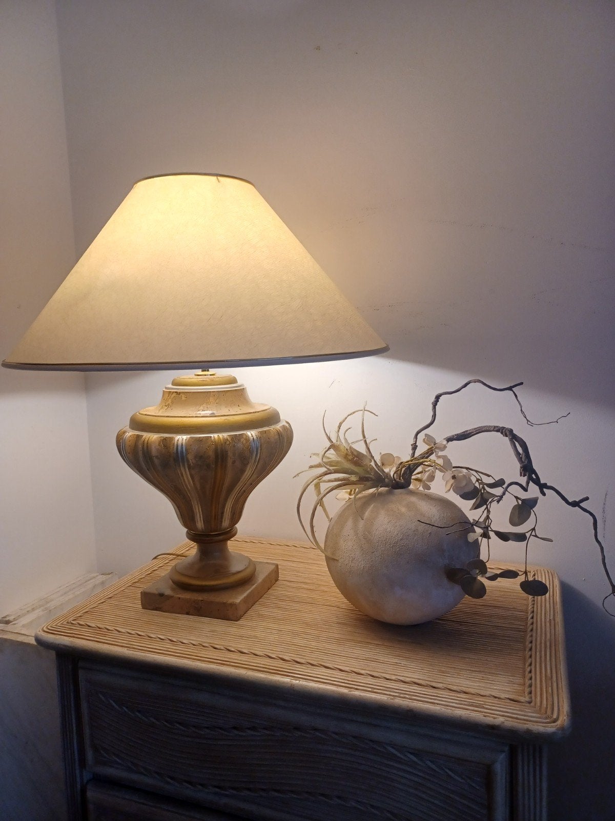 Vintage tafellamp – Italiaans design, Art Deco Revival, Enlèvement, Verre, Art déco