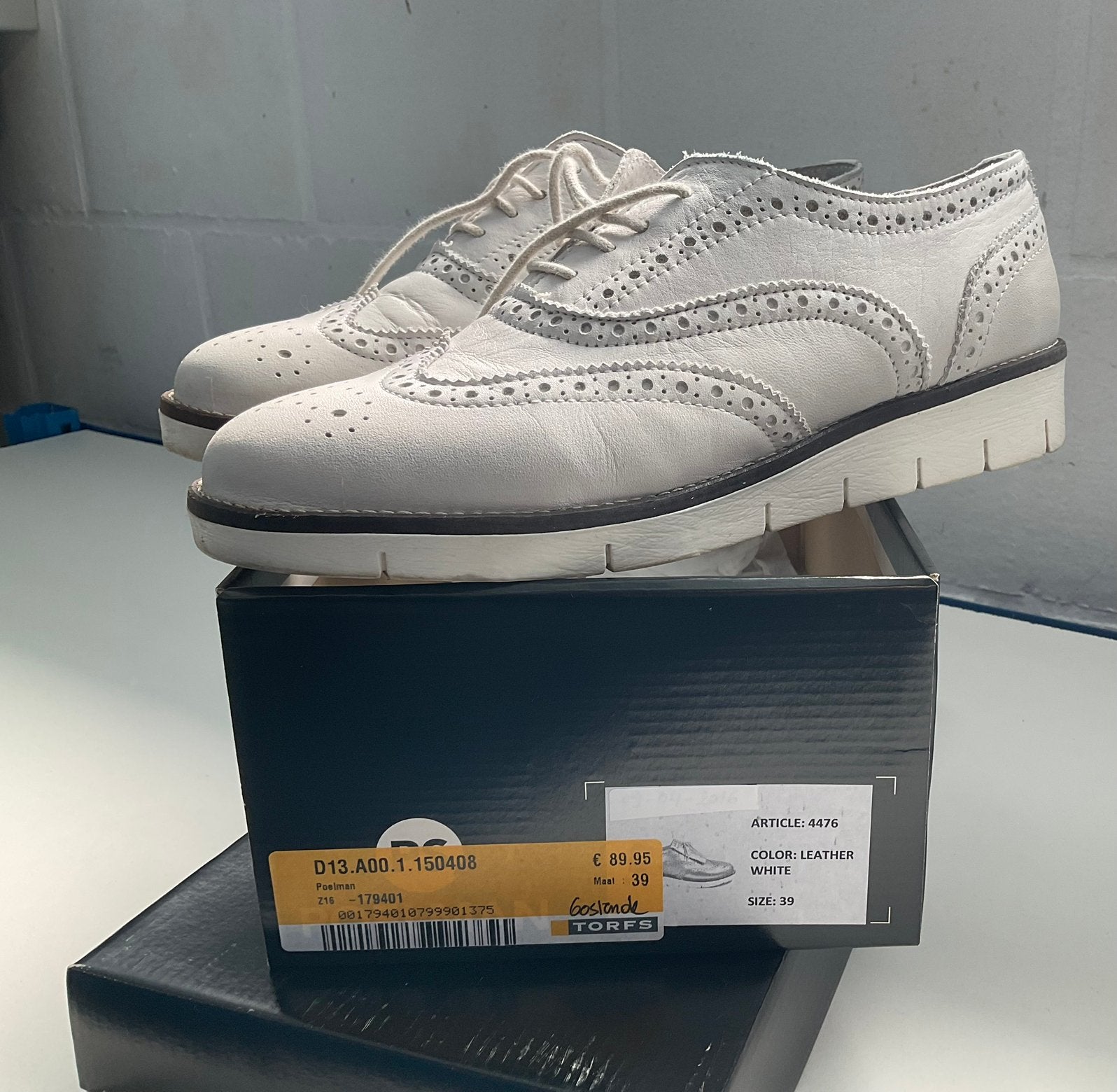 Sneakers Poelman pour femmes taille 39, Enlèvement ou Envoi, Sneakers et Baskets, Comme neuf, Blanc
