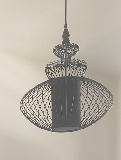 Zwarte hanglamp, Huis en Inrichting, Ophalen, Zo goed als nieuw