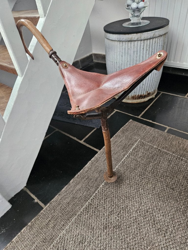 Prachtige antieke wandelstok met zit, Ophalen of Verzenden, Opvouwbaar, Gebruikt