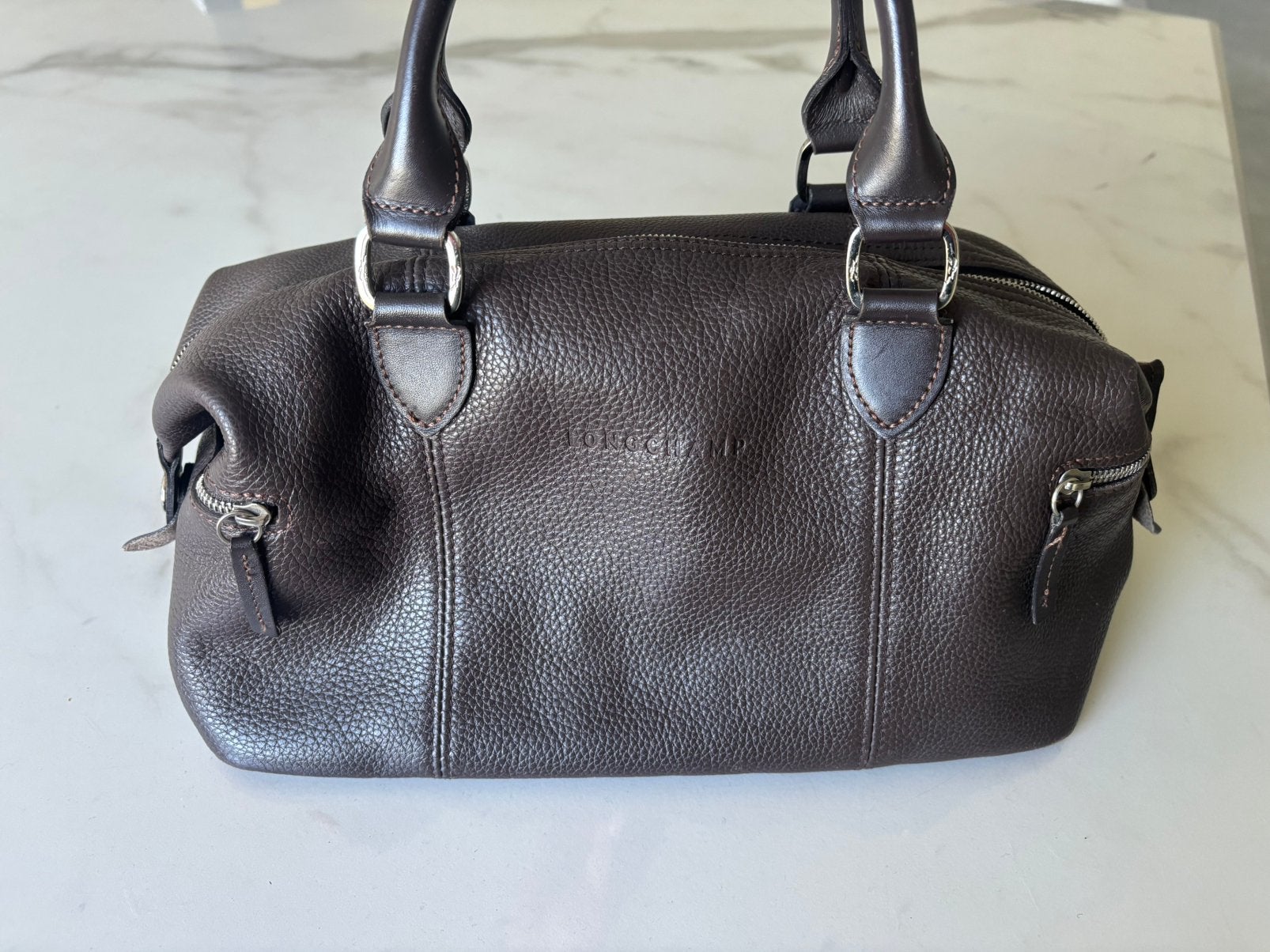 Sac à main Longchamp, Enlèvement, Utilisé, Brun, Sac à main