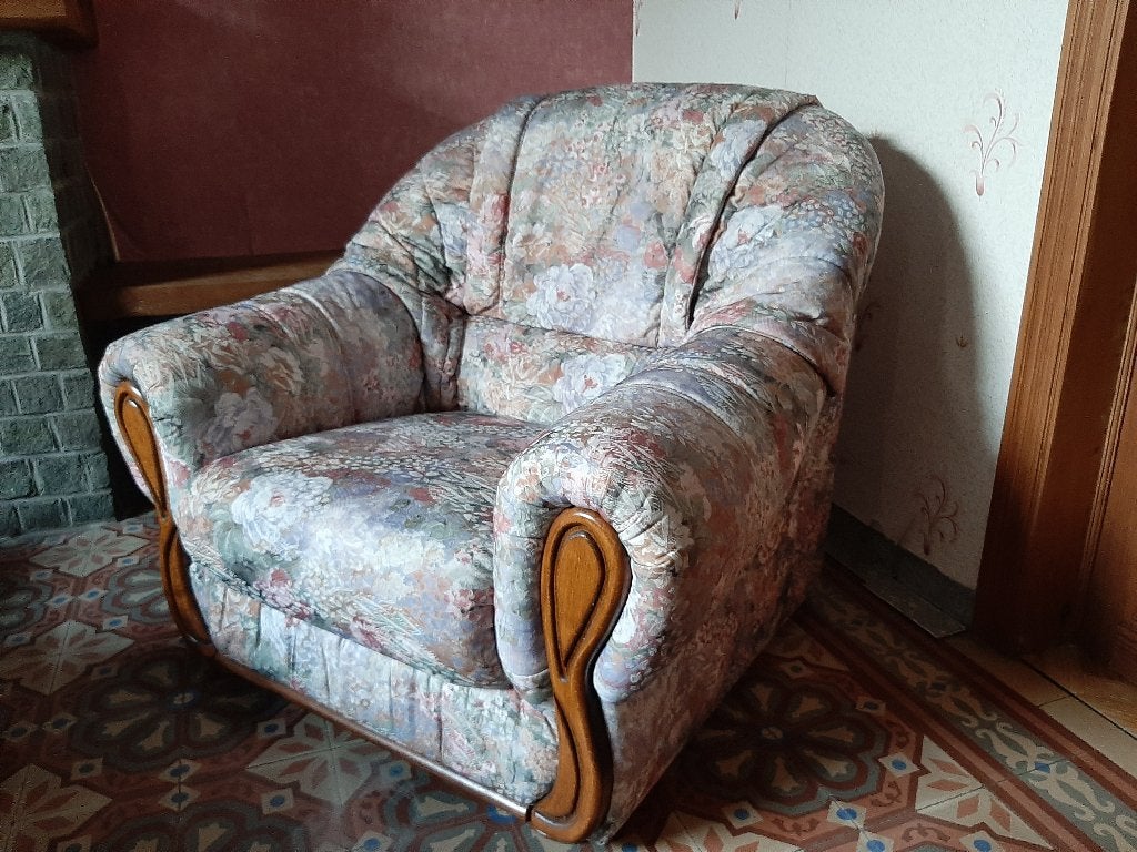 Canapé + 2 fauteuils, Quatre personnes ou plus, Banc droit, Comme neuf, Enlèvement