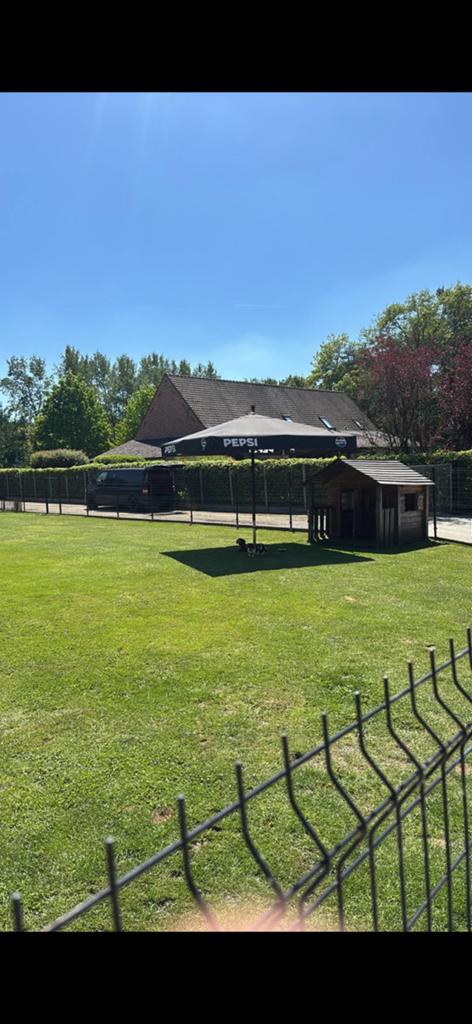 Parasol met voet groot, Tuin en Terras, Ophalen
