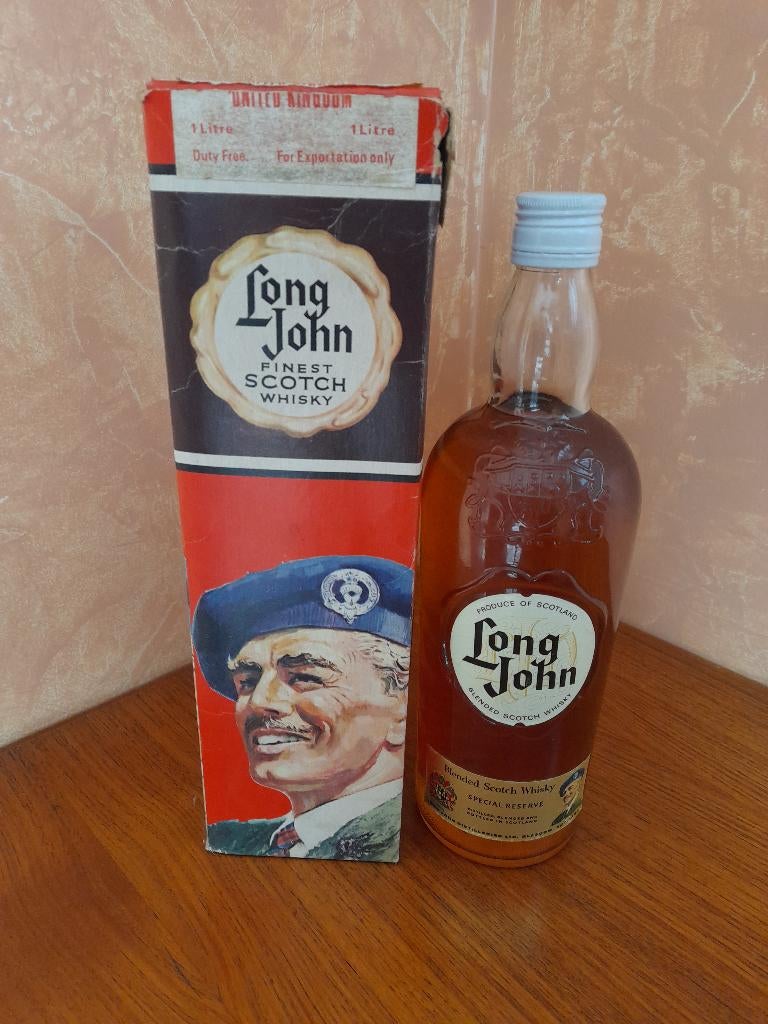 whisky 1x Long John 1l., 1x Johnny Walker 1l. non ouvert, Collections, Enlèvement ou Envoi