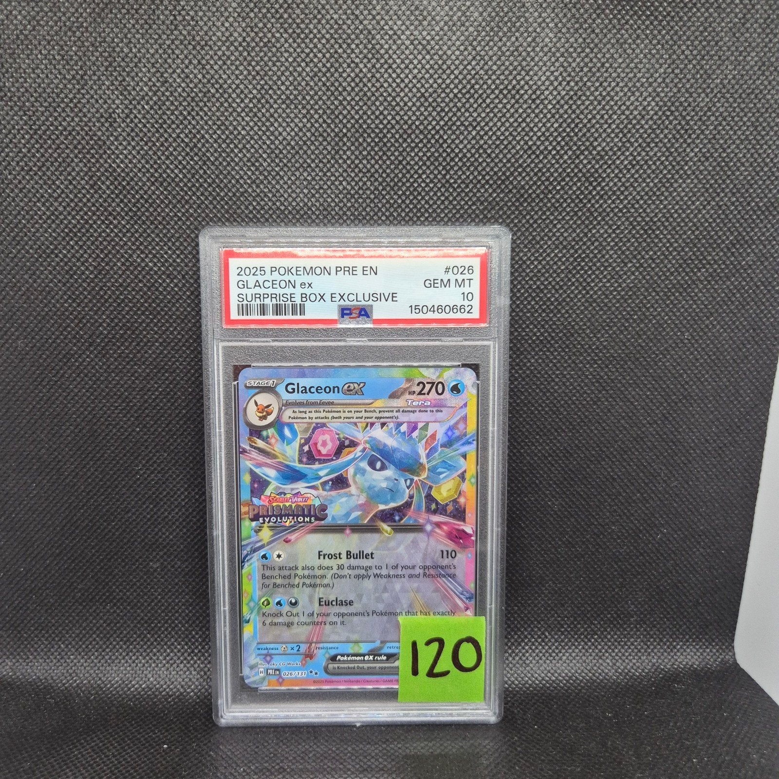 Glaceon Ex Surprise Box Exclusive PRE EN PSA 10, Enlèvement ou Envoi