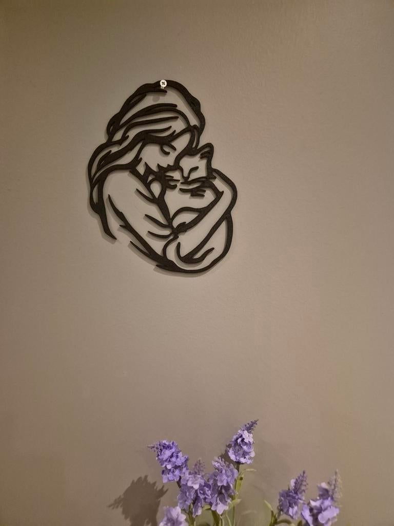 Muur decoratie modern  liefde kat, Ophalen of Verzenden