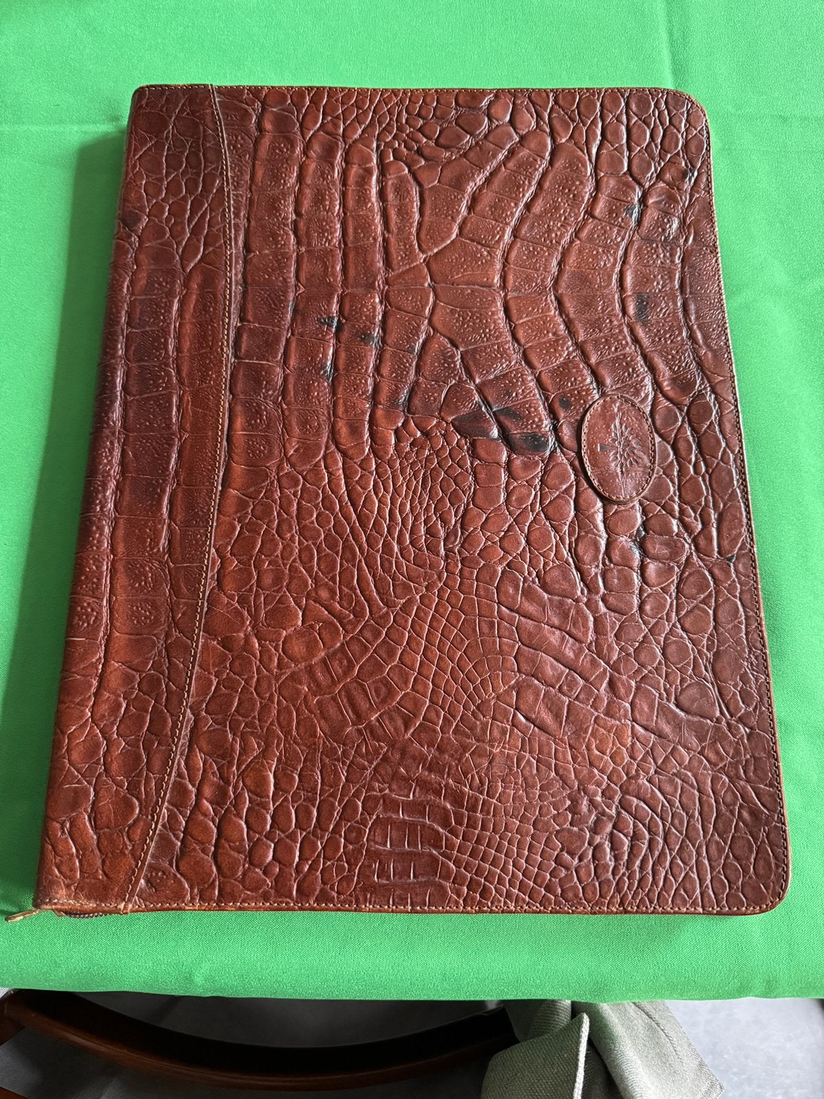 Mulberry lederen draagtas aktetas, Bijoux, Sacs & Beauté, Porte-monnaie & Portefeuilles, Autres marques, Cuir, Brun, Enlèvement