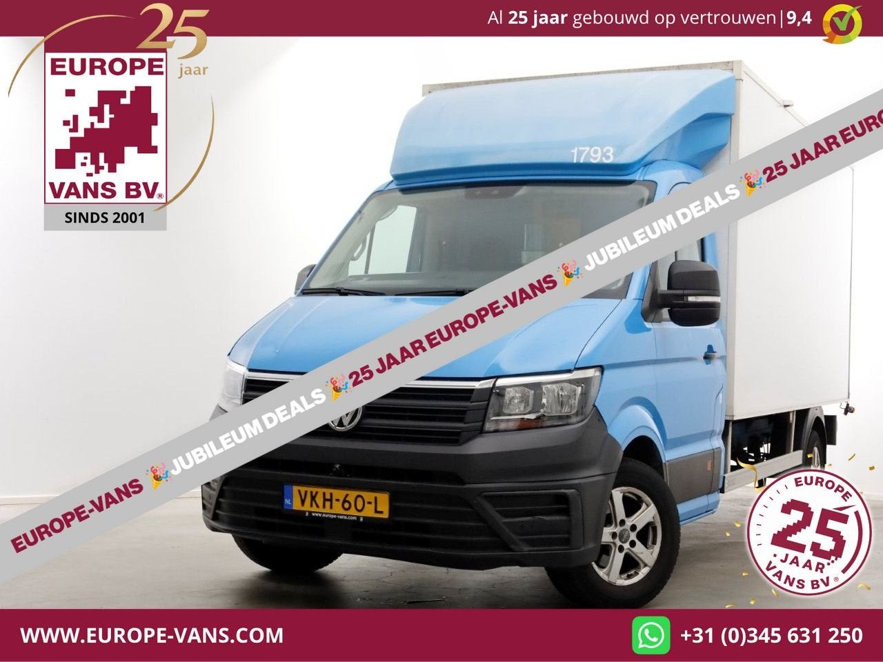 Volkswagen Crafter 35 2.0 TDI E6 Bakwagen met achterdeuren 2, ABS, Blauw, Bedrijf, 277 g/km
