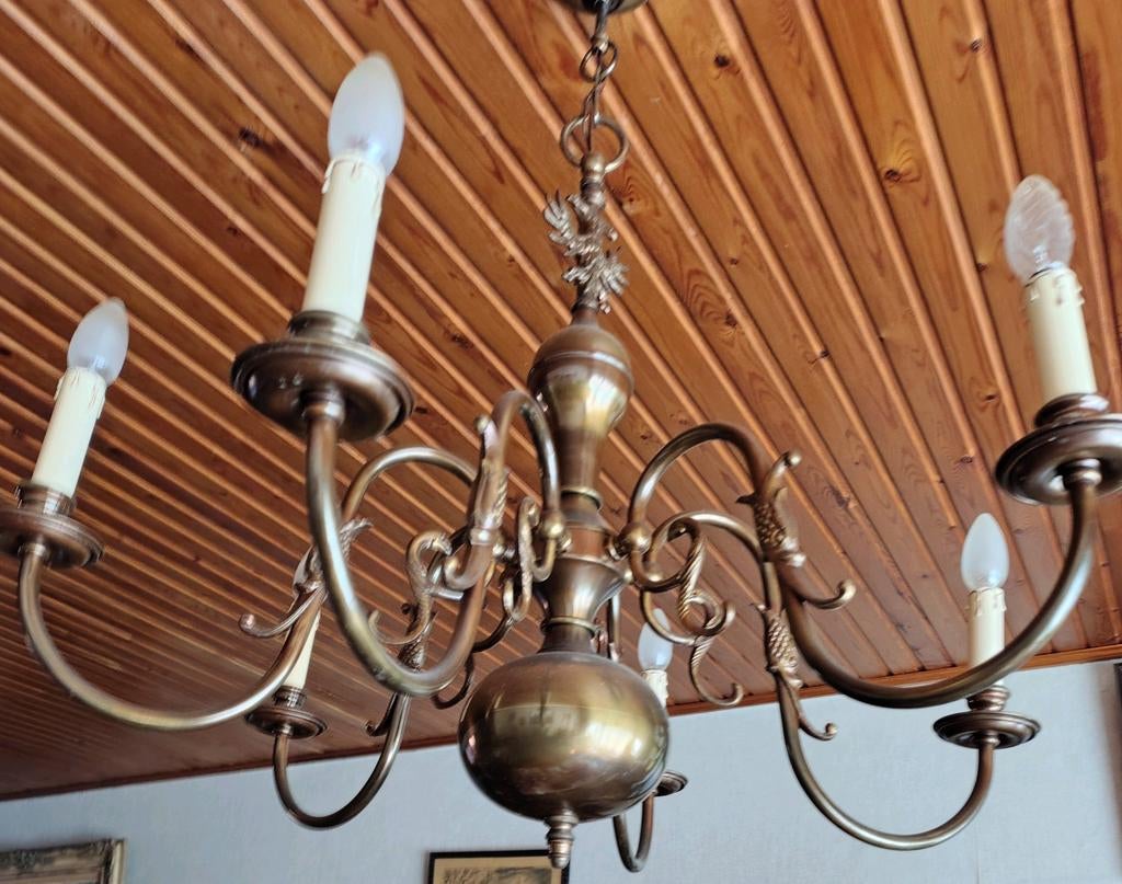 Koperen verlichting, Huis en Inrichting, Ophalen, Gebruikt, Overige materialen, Brocant