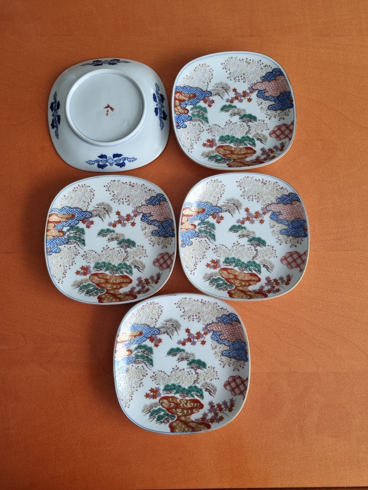 5 assiettes japonaises vintage, Antiquités & Art, Antiquités | Services (vaisselle) complet, Enlèvement
