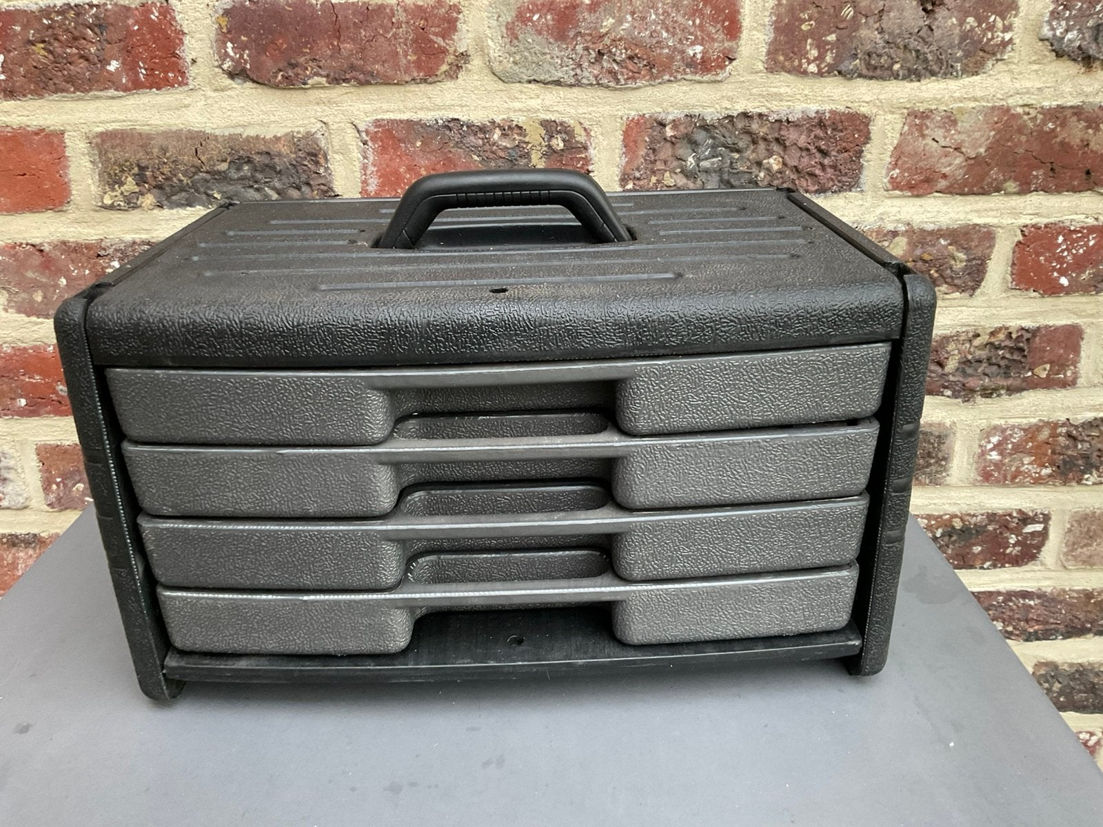 Mannesmann Toolland gereedschapskoffer met 4 laden met tools, Doe-het-zelf en Bouw, Gereedschapskisten, Ophalen, Gevuld, Gebruikt