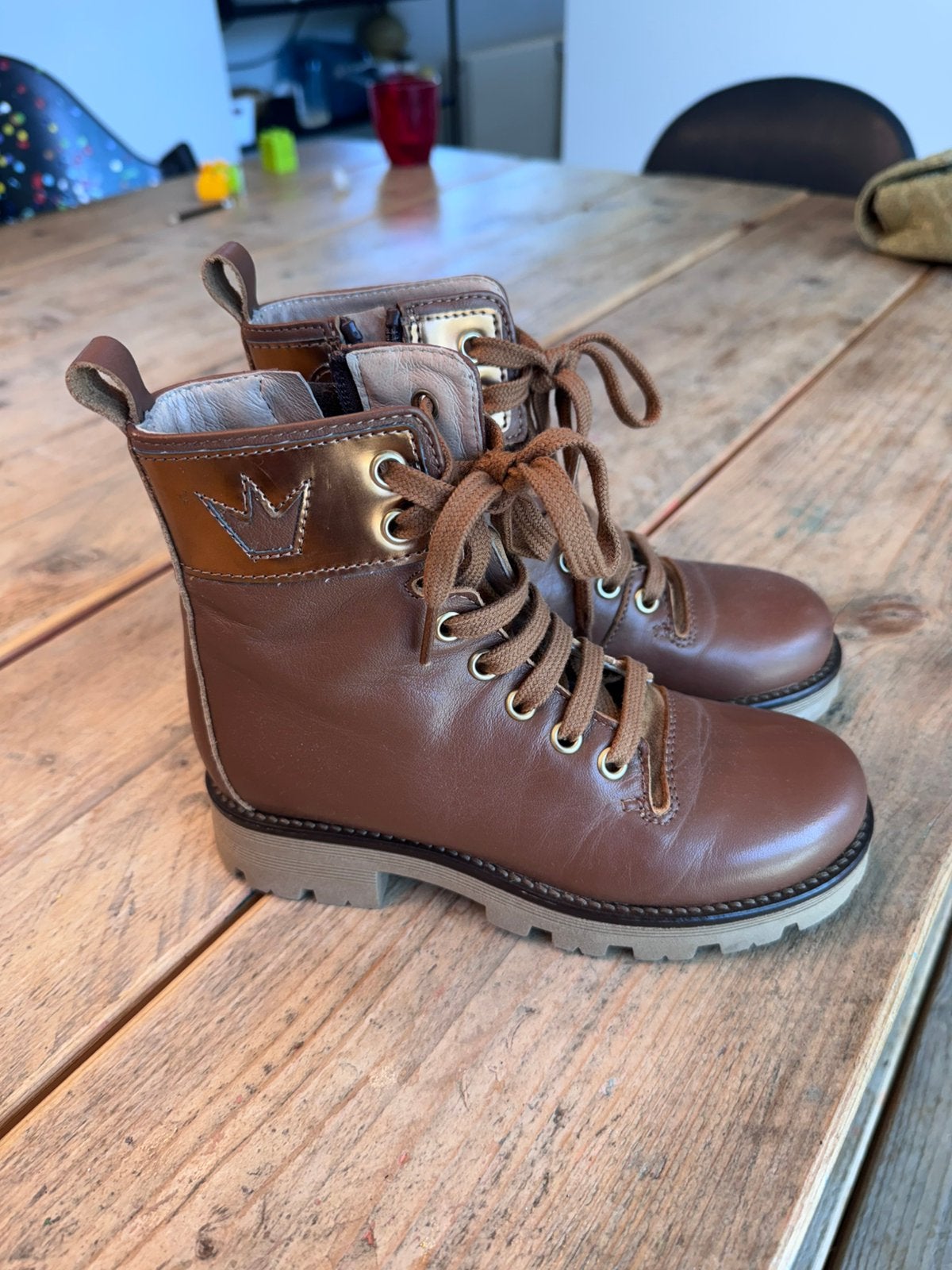 Bruine kinderschoenen - bottine - maat 30, Neuf, Enlèvement ou Envoi, Chaussures, Fille