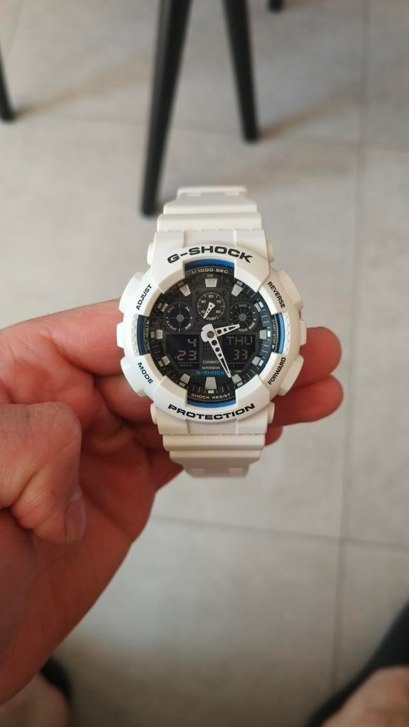 G-shock horloge (wit blauw), Enlèvement, Neuf, Montre-bracelet