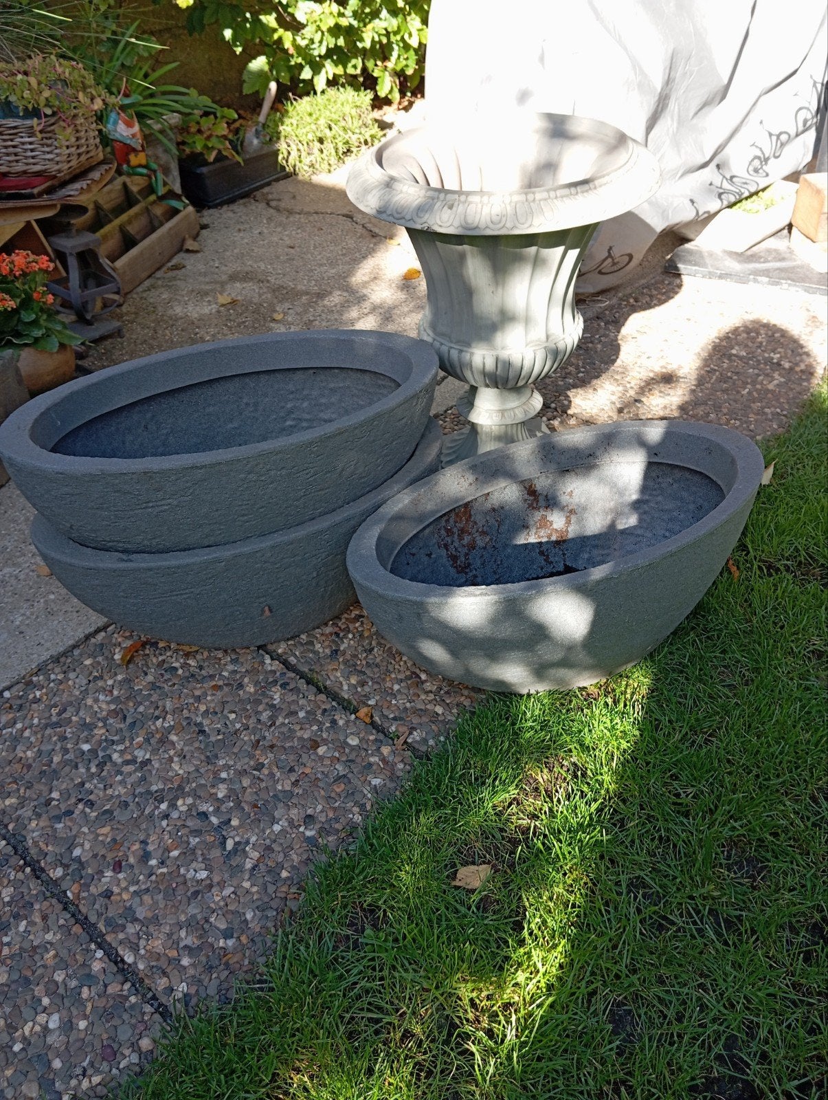 4grote potten harde plastic, Tuin en Terras, Ophalen of Verzenden