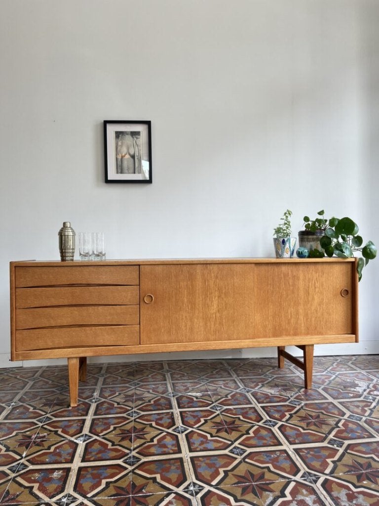 Commode Ulvo, 1960 Erik Worts, Maison & Meubles, 25 à 50 cm, Avec tablette(s), 150 à 200 cm, Comme neuf