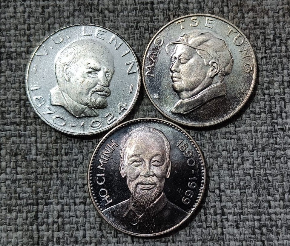 Zilveren Munten - Communist leaders., Ophalen of Verzenden, Overige landen, Setje, Zilver