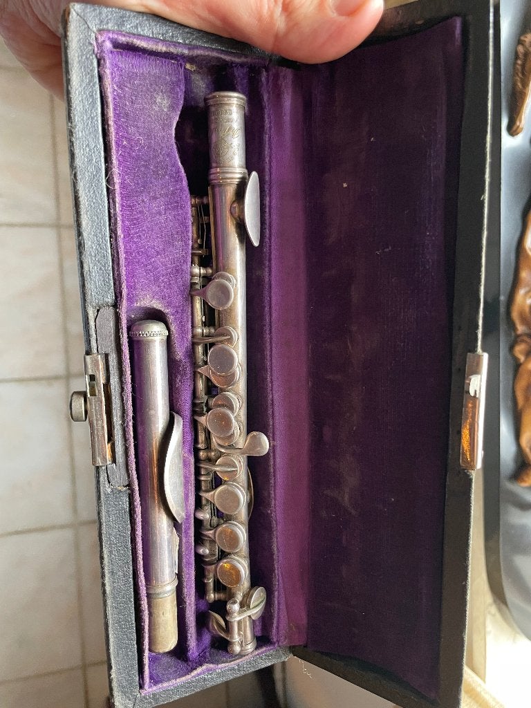 Antieke piccolo kleine dwarsfluit, Musique & Instruments, Enlèvement, Flûte traversière