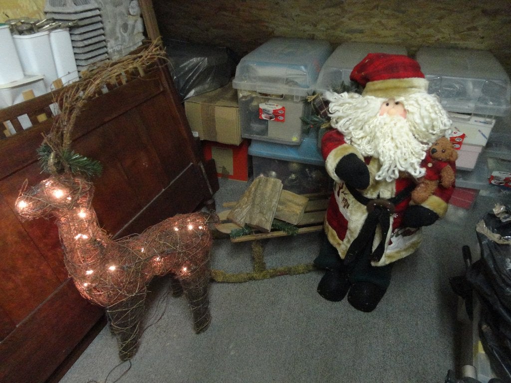 Kerstman met rendier en slee, Diversen, Ophalen, Gebruikt