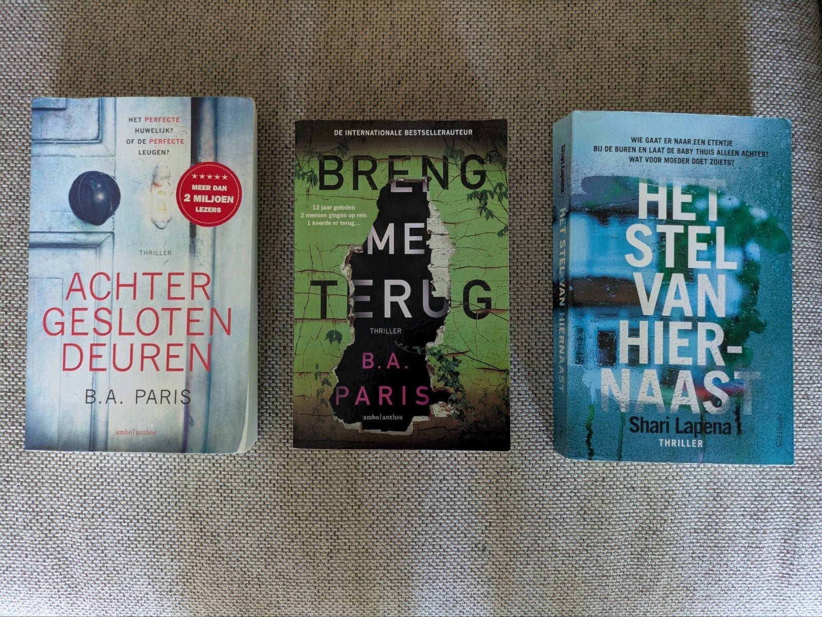 boeken B.A. Paris en Shari Lapena, Boeken, Ophalen of Verzenden