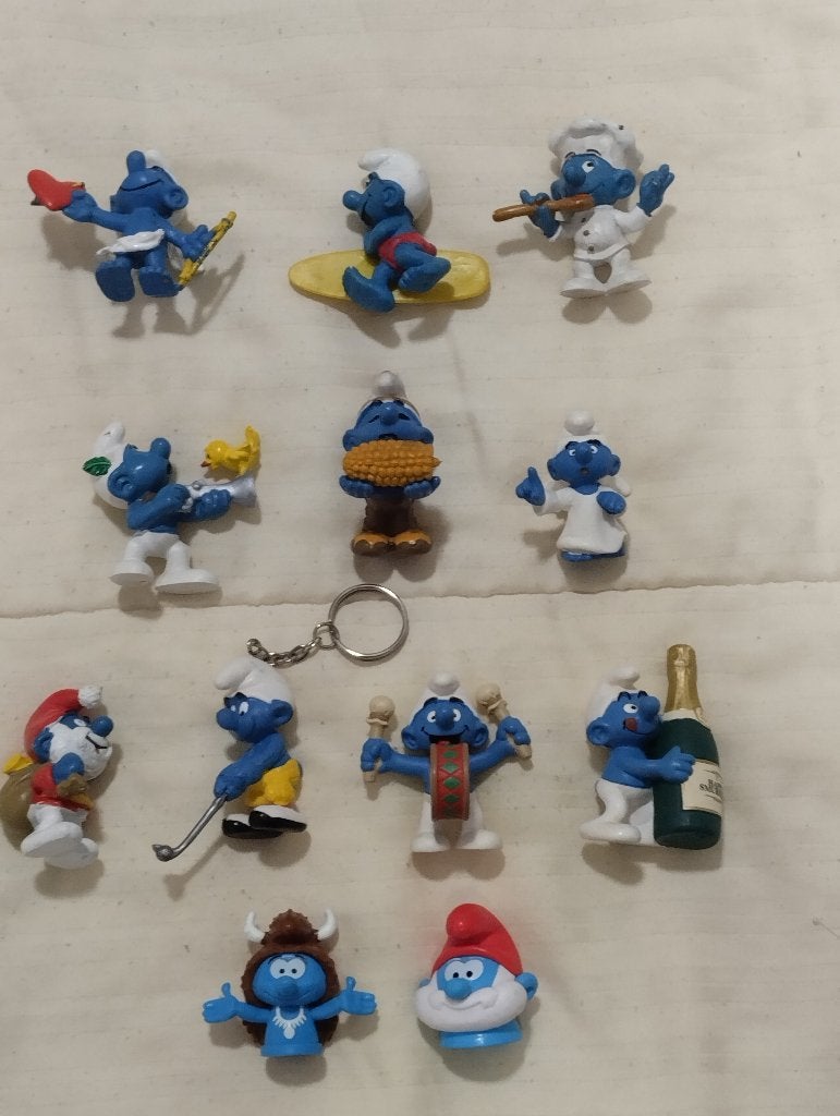 smurfen, apart of in 1 lot : deel 5, Ophalen of Verzenden, Gebruikt, Verschillende Smurfen, Poppetje, Figuurtje of Knuffel
