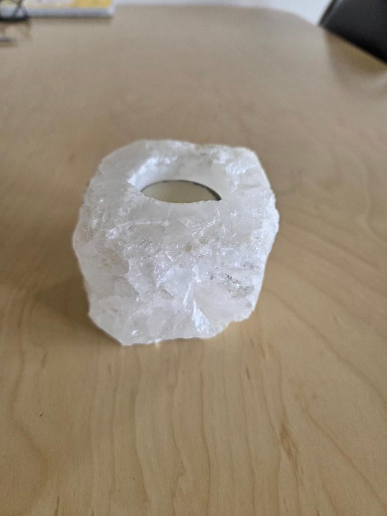 theelichthouder bergkristal, Ophalen, Overige materialen, Wit, Nieuw