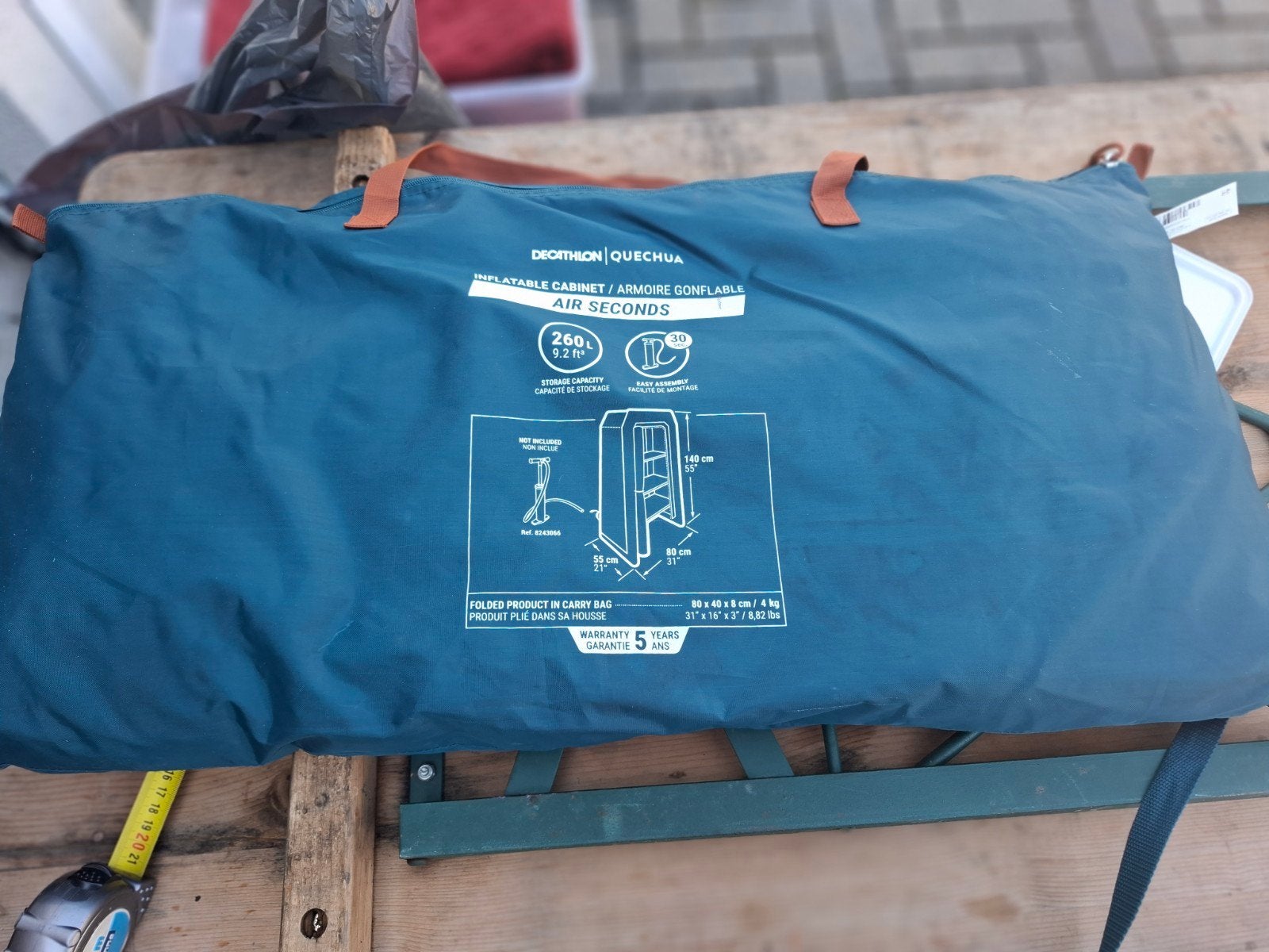 Armoire de camping gonflable Decathlon Quechua Air Seconds,, Enlèvement ou Envoi, Armoire de camping