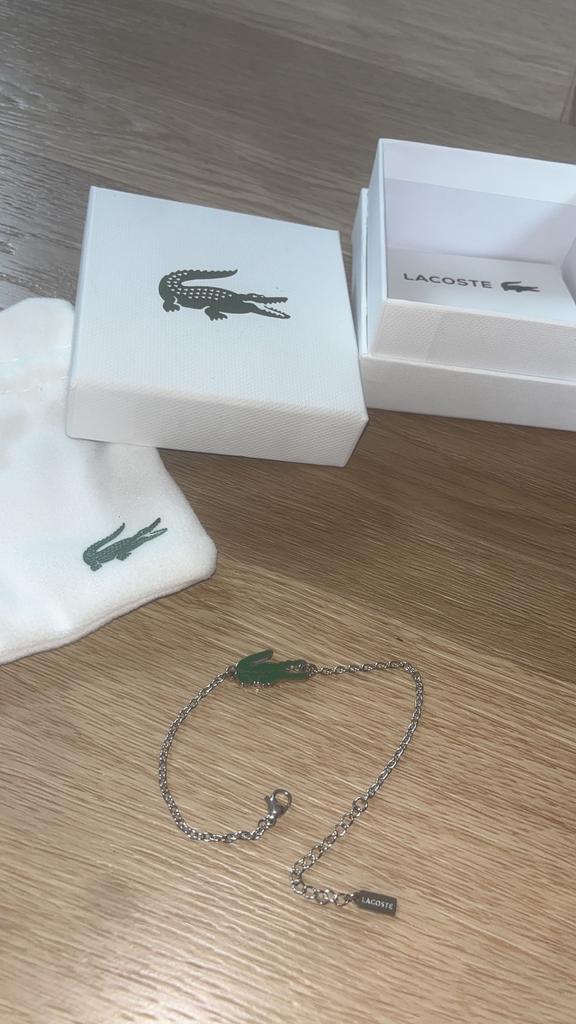 Lacoste armband, Handtassen en Accessoires, Ophalen, Nieuw, Groen, Zilver