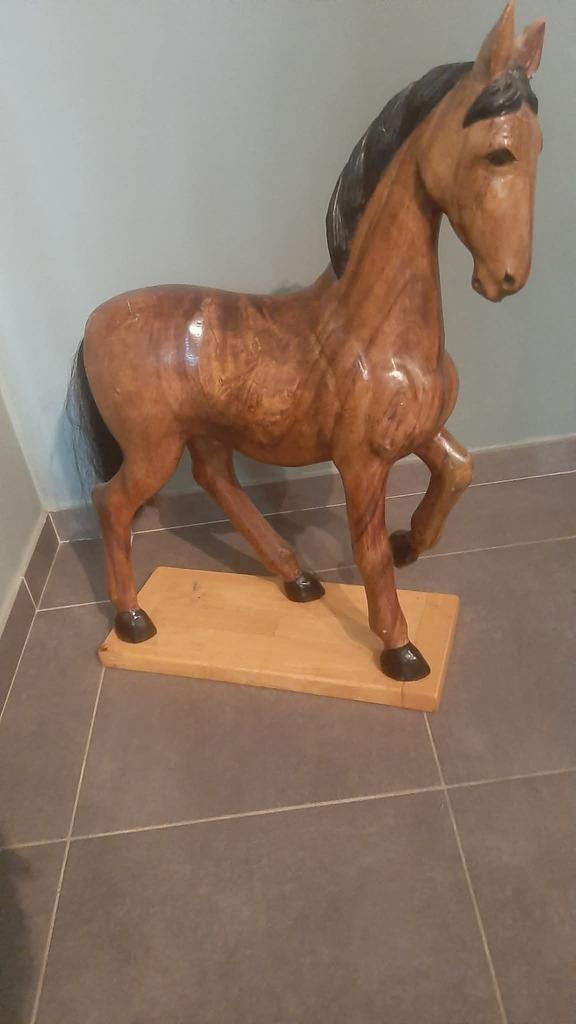 Paard in hout, Antiek en Kunst, Ophalen, Hout