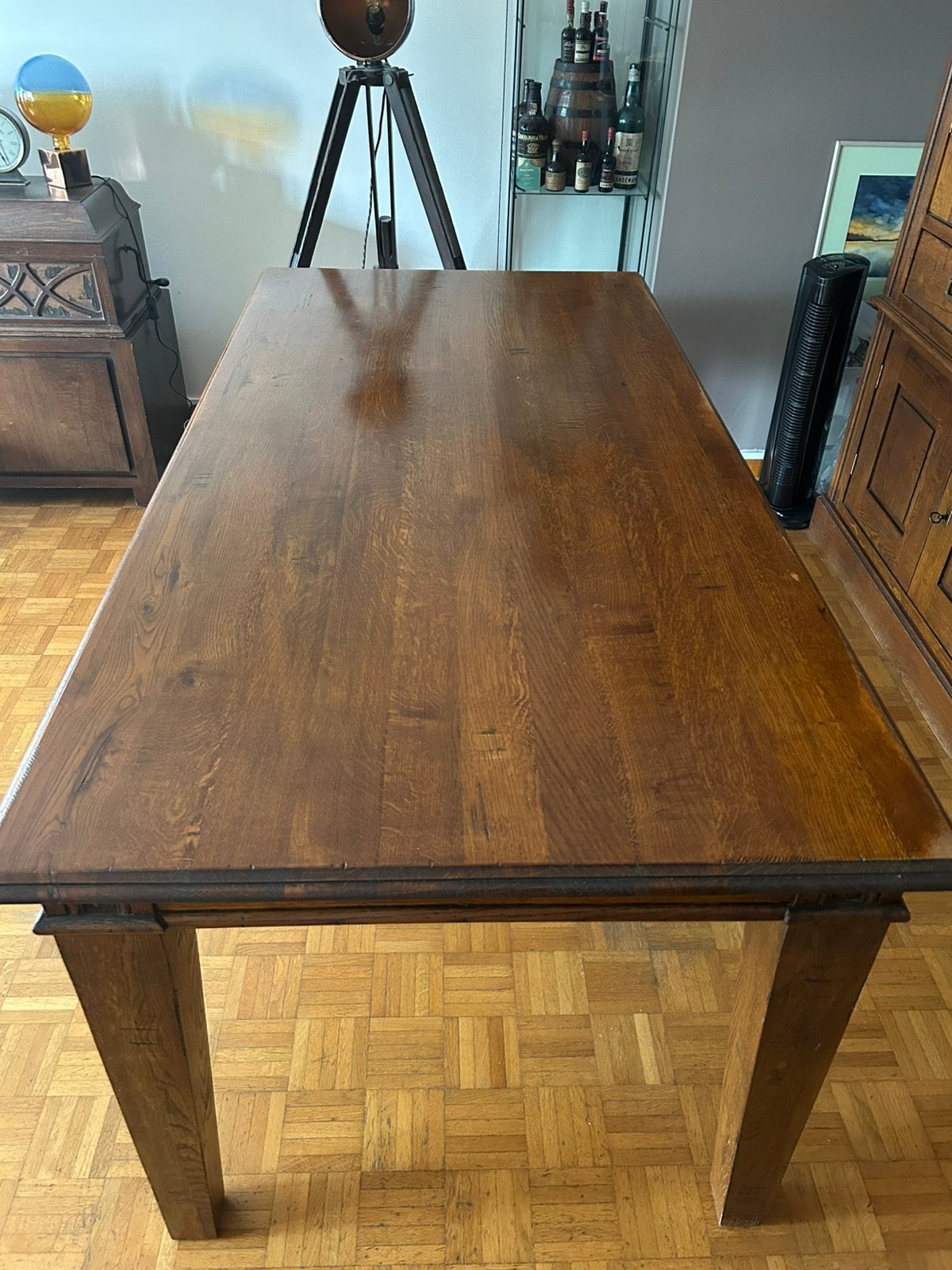 Urgent : table de salle à manger en bois massif  à vendre, Maison & Meubles, Enlèvement, Comme neuf, Chêne