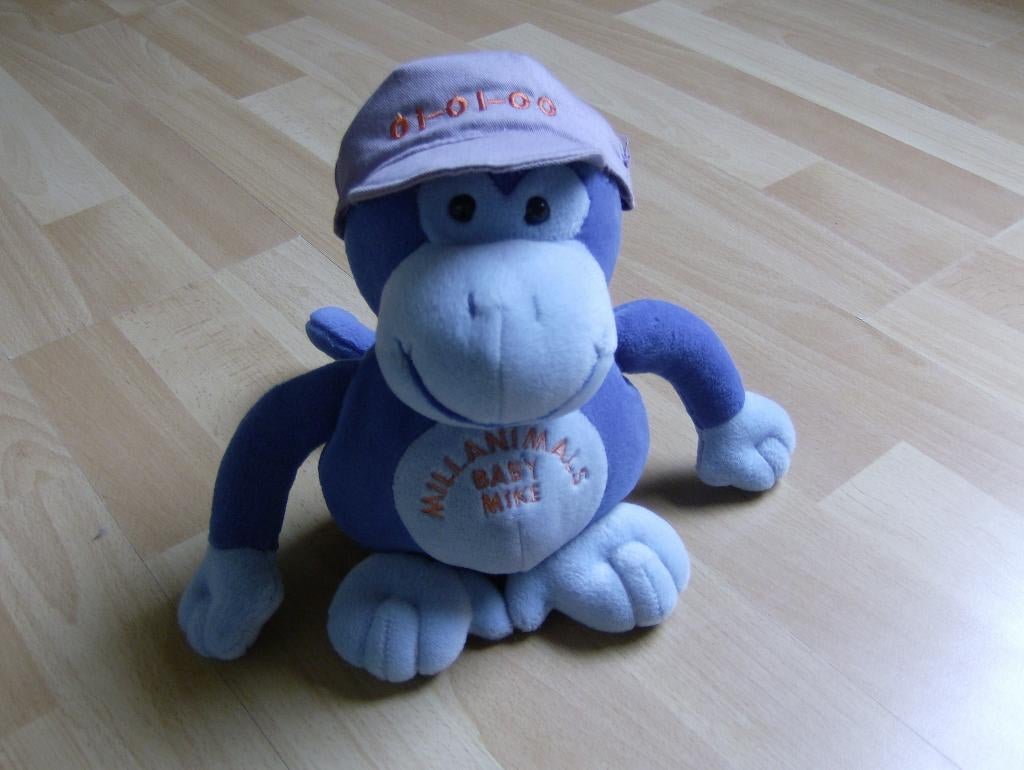 Beer aap blauw mike 26 cm, Enfants & Bébés, Jouets | Peluches, Enlèvement ou Envoi, Utilisé, Bleu, Singe