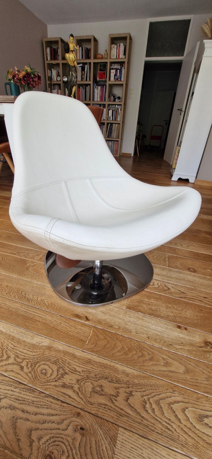 Ikea vintage stoel, Ophalen, Gebruikt, 50 tot 75 cm, Leer