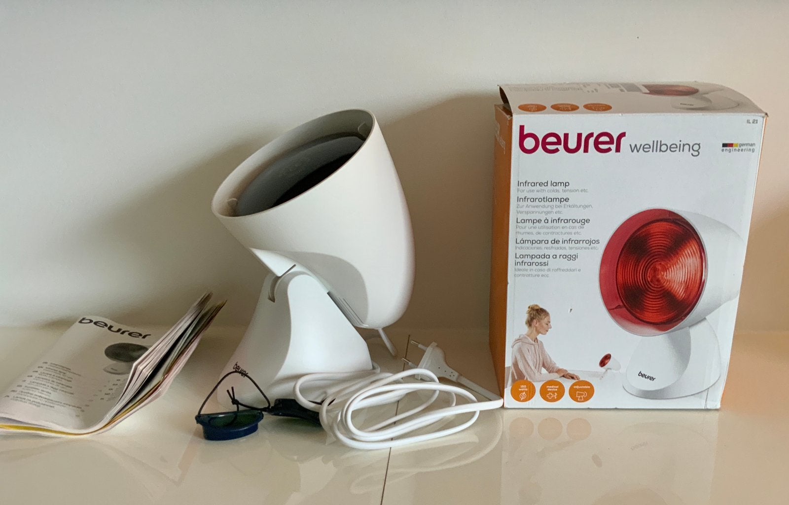 IR lamp BEURER, orig. verpakk., oogbeschermers, Electroménager, Enlèvement ou Envoi, Neuf