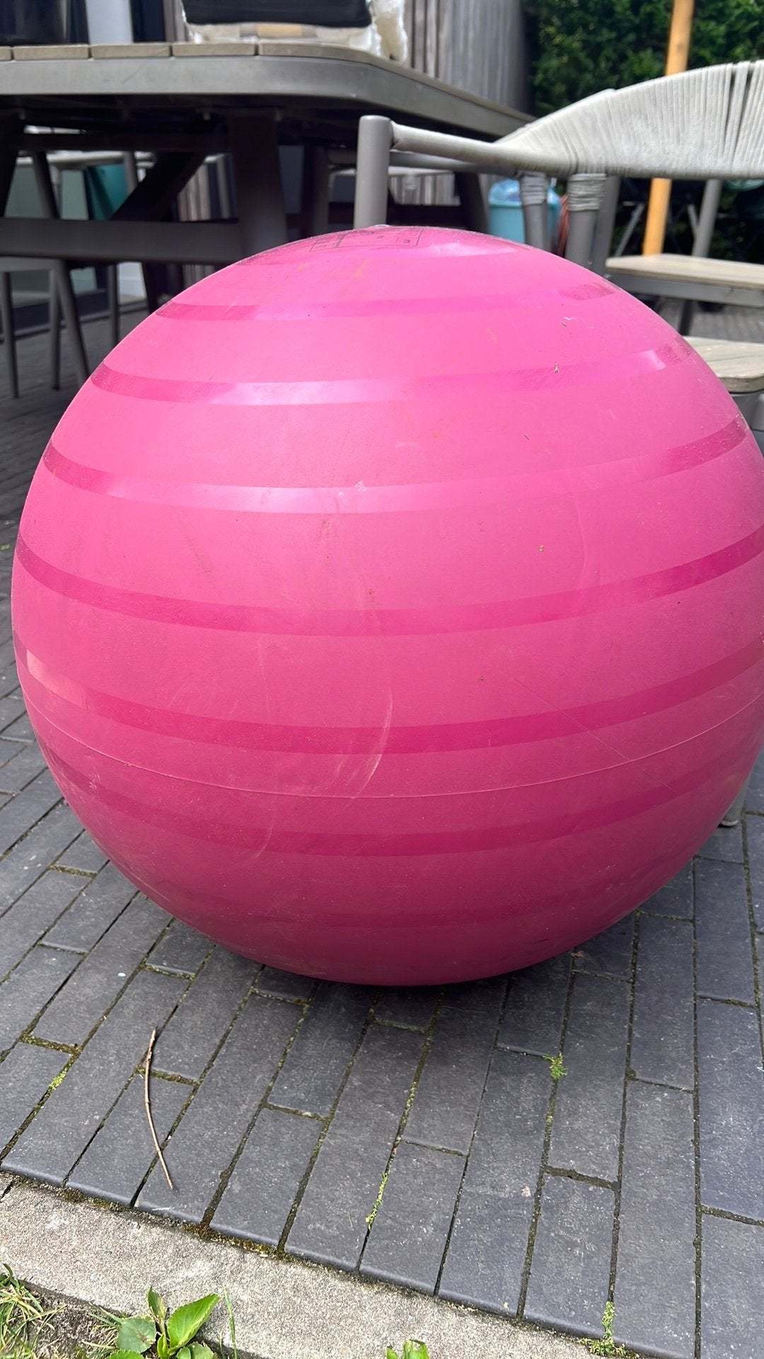 Zitbal decathlon, Ophalen, Gebruikt