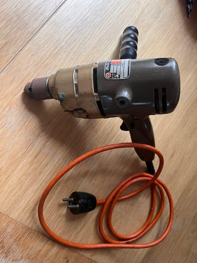 Vintage Boormachine Black & Decker D520 retro, Ophalen of Verzenden, Gebruikt, Boormachine