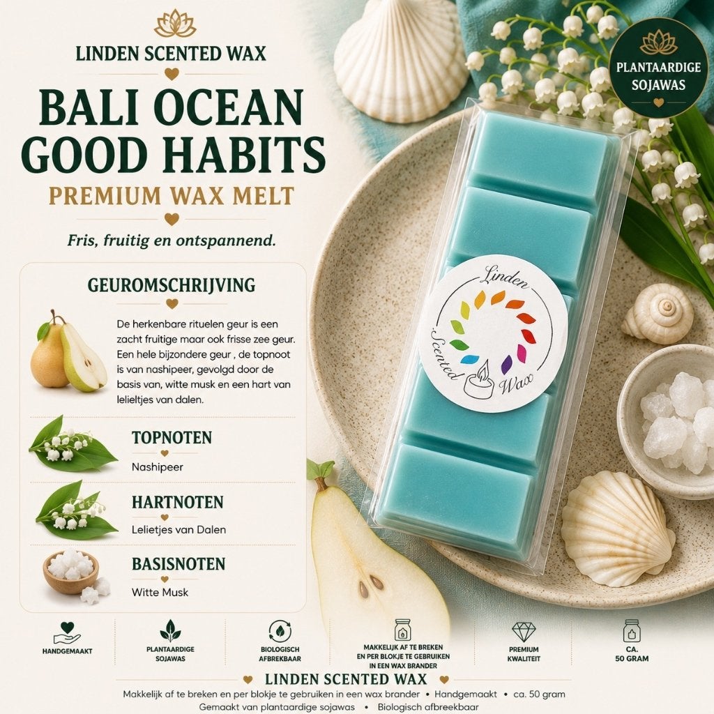 Waxmelts BALI OCEAN Good Habits parfum snapbar waxmelt, Enlèvement ou Envoi, Autres marques, Bougie, Cire